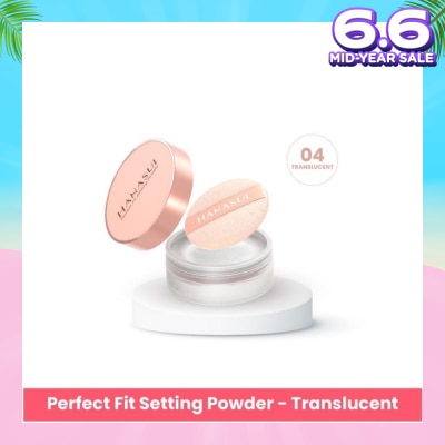 HANASUI Perfect Fit Setting Powder (04 Translucent) Smooth, Light And Blends Easily On The Face And Sets Makeup 12g