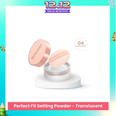HANASUI Perfect Fit Setting Powder (04 Translucent) Smooth, Light And Blends Easily On The Face And Sets Makeup 12g