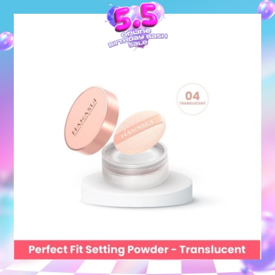 HANASUI - Perfect Fit Setting Powder (04 Translucent) Smooth, Light And Blends Easily On The Face And Sets Makeup 12g