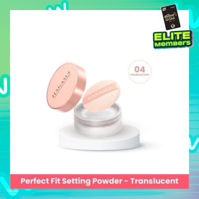 HANASUI Perfect Fit Setting Powder (04 Translucent) Smooth, Light And Blends Easily On The Face And Sets Makeup 12g