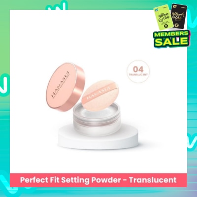 HANASUI Perfect Fit Setting Powder (04 Translucent) Smooth, Light And Blends Easily On The Face And Sets Makeup 12g