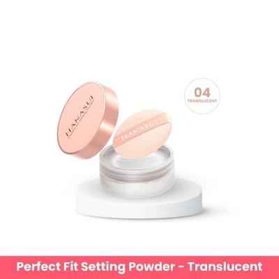 HANASUI Perfect Fit Setting Powder (04 Translucent) Smooth, Light And Blends Easily On The Face And Sets Makeup 12g