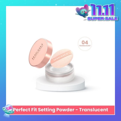 HANASUI Perfect Fit Setting Powder (04 Translucent) Smooth, Light And Blends Easily On The Face And Sets Makeup 12g