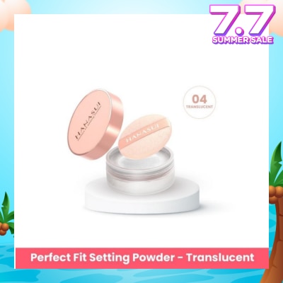 HANASUI Perfect Fit Setting Powder (04 Translucent) Smooth, Light And Blends Easily On The Face And Sets Makeup 12g
