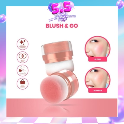 HANASUI - Perfect Cheek Blush & Go Powder (01 Pink) Gives A Sweet And Cute Impression. Suitable For A Natural Make Up 2.5g