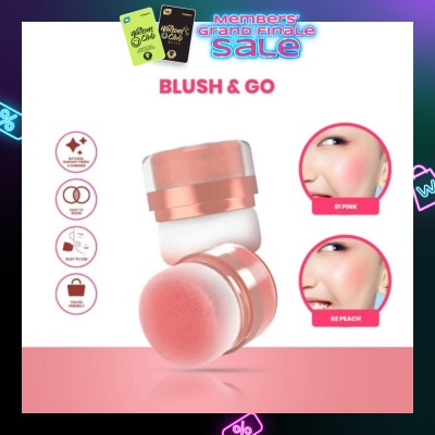 HANASUI Perfect Cheek Blush & Go Powder (02 Peach) Gives A Fresh And Cheerful Feel To The Face, Best Suited For Casual Look 2.5g