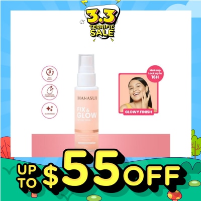 HANASUI Fix & Glow Setting Spray (Making Makeup Last Longer, Hydrating And Refreshing) 60ml