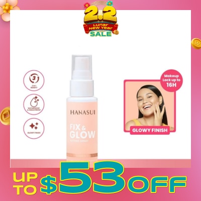 HANASUI Fix & Glow Setting Spray (Making Makeup Last Longer, Hydrating And Refreshing) 60ml