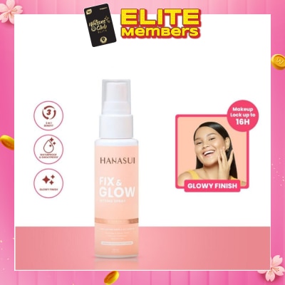 HANASUI Fix & Glow Setting Spray (Making Makeup Last Longer, Hydrating And Refreshing) 60ml