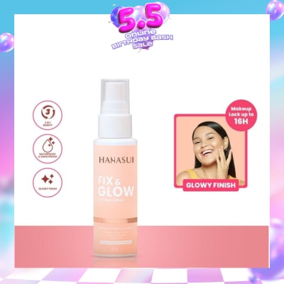 HANASUI - Fix & Glow Setting Spray (Making Makeup Last Longer, Hydrating And Refreshing) 60ml