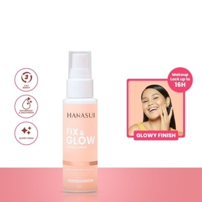 HANASUI Fix & Glow Setting Spray (Making Makeup Last Longer, Hydrating And Refreshing) 60ml