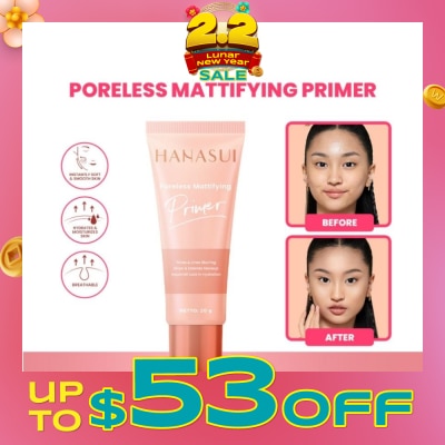 HANASUI Poreless Mattifying Primer (Water Based Matte Primer) 20g