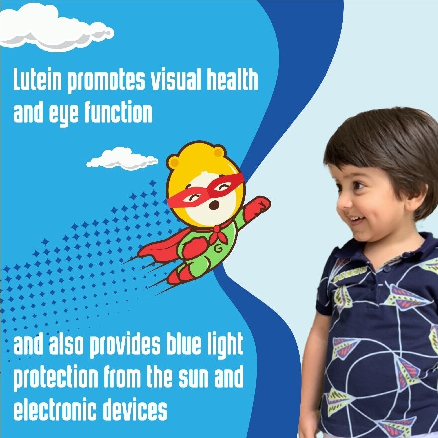 Kid’s Lutein Gummies For Vision And Ocular Health, Daily Eye Supplement With Antioxidants To Reduce Oxidative Stress And Blue Light Damage, Gluten Free, Non Gmo, Chewable Gummies 90s