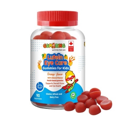 GUMAZING Kid’s Lutein Gummies For Vision And Ocular Health, Daily Eye Supplement With Antioxidants To Reduce Oxidative Stress And Blue Light Damage, Gluten Free, Non Gmo, Chewable Gummies 90s