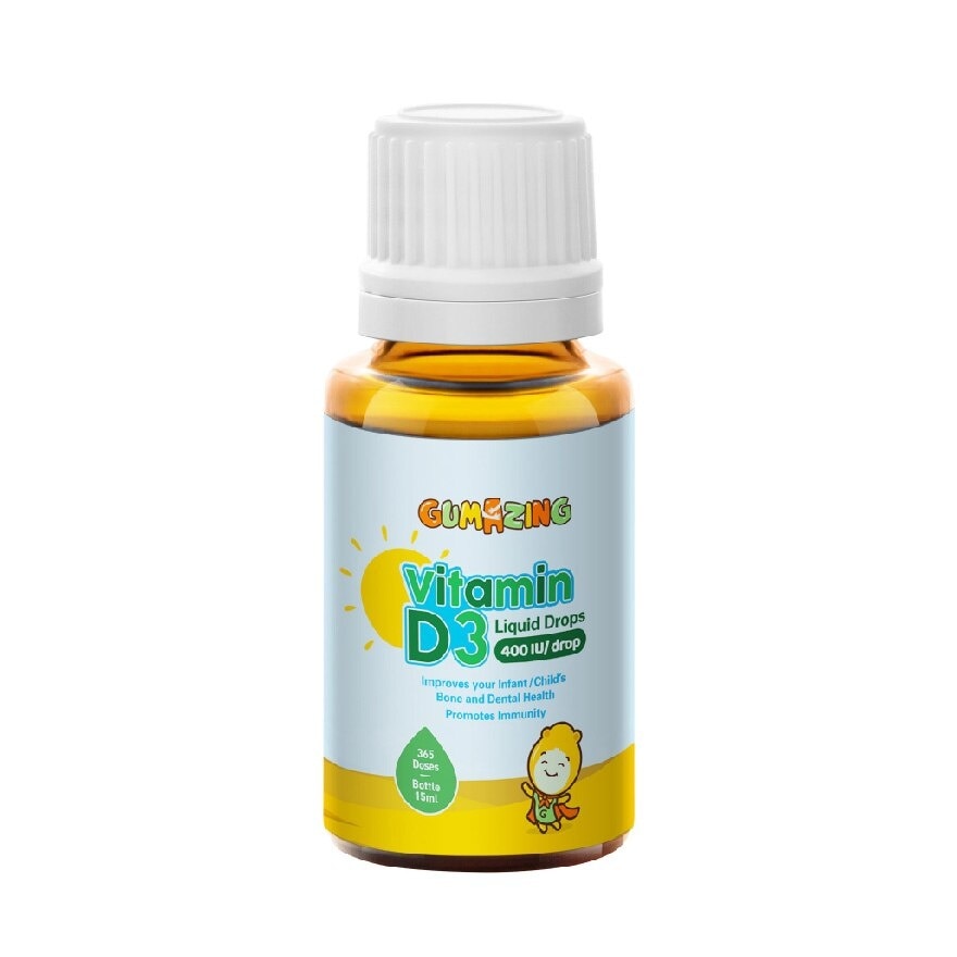 Vitamin D3 Liquid Drops For Kids (Promote Strong Bones And Immunity, No Preservatives) 365s