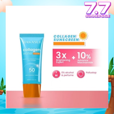 HANASUI Collagen Water Sunscreen (Spf 50+, No Alcohol And No Perfume) 30g