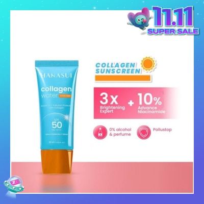 HANASUI Collagen Water Sunscreen (Spf 50+, No Alcohol And No Perfume) 30g