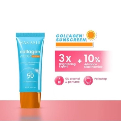 HANASUI Collagen Water Sunscreen (Spf 50+, No Alcohol And No Perfume) 30g