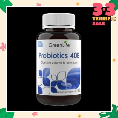 GREENLIFE Probiotics 40B (Support Digestive And Immune Health) 30s