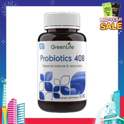GREENLIFE Probiotics 40B (Support Digestive And Immune Health) 30s