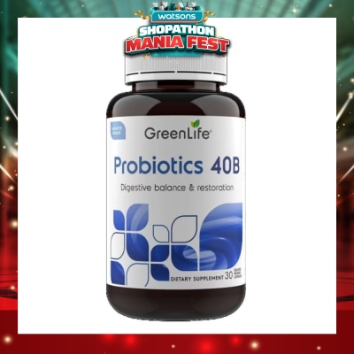 GREENLIFE - Probiotics 40B (Support Digestive And Immune Health) 30s