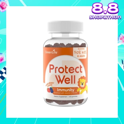 GREENLIFE Protect Well Gummies (Helps Strengthen Immunity For Kids And Adults) 60s
