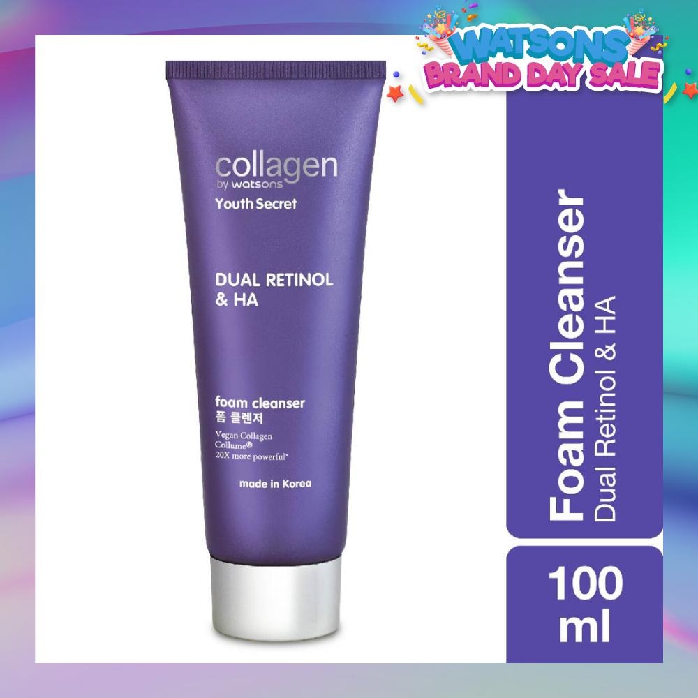 Youth Secret Dual Retinol & Ha Foam Cleanser (Vegan Collagen Collume 20X More Powerful) 100ml