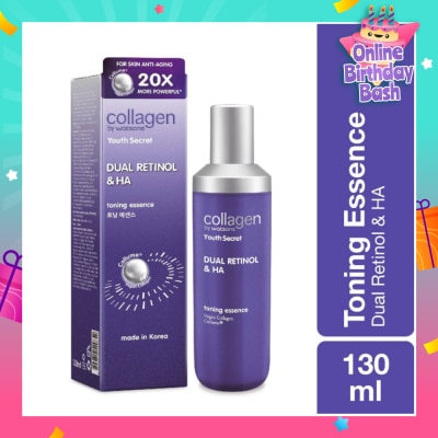 COLLAGEN BY WATSONS Youth Secret Dual Retinol & Ha Toning Essence  (Vegan Collagen Collume 20X More Powerful) 130ml