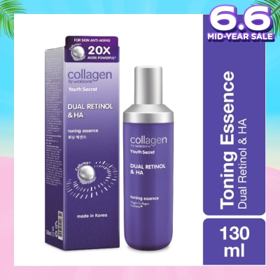 COLLAGEN BY WATSONS Youth Secret Dual Retinol & Ha Toning Essence  (Vegan Collagen Collume 20X More Powerful) 130ml