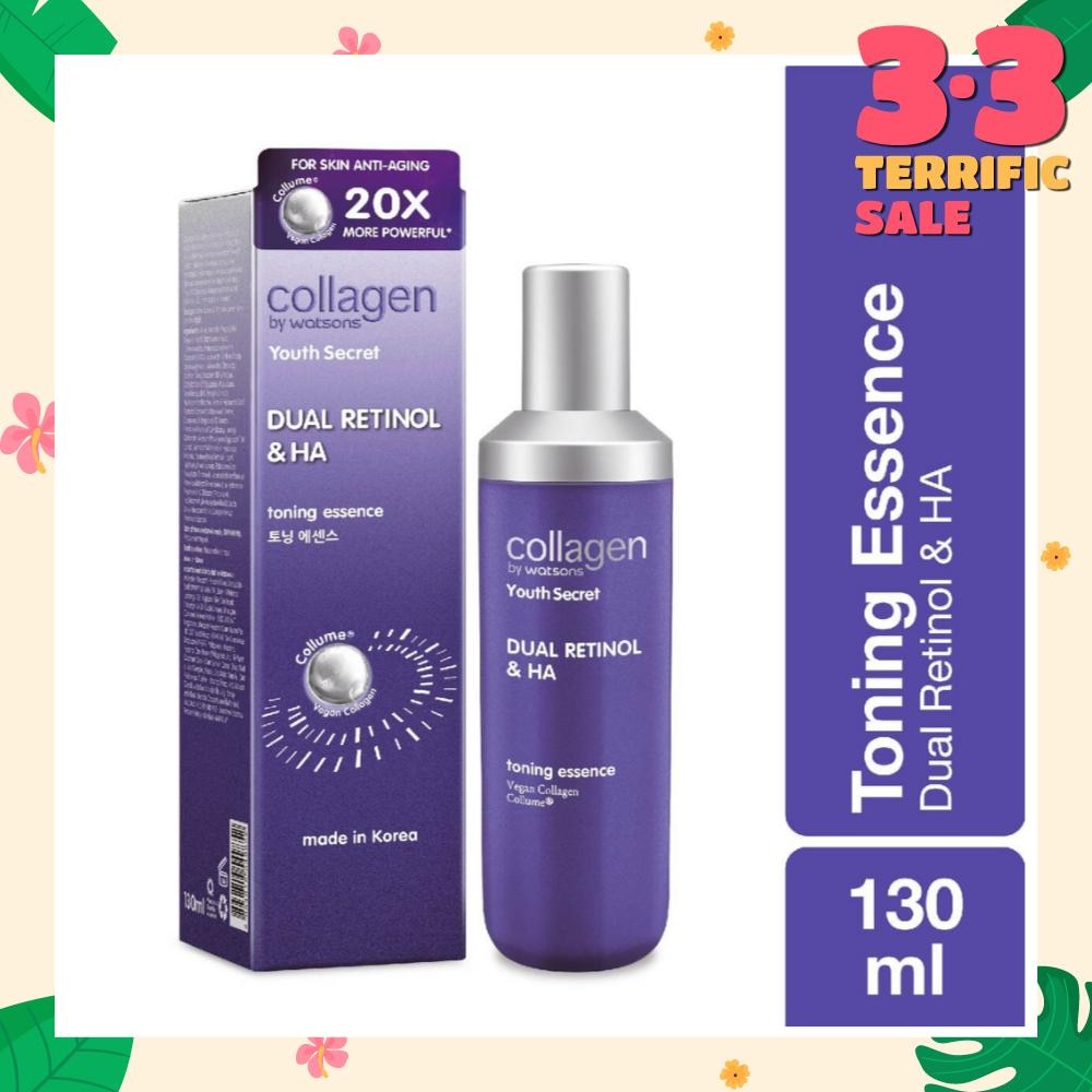 Youth Secret Dual Retinol & Ha Toning Essence  (Vegan Collagen Collume 20X More Powerful) 130ml