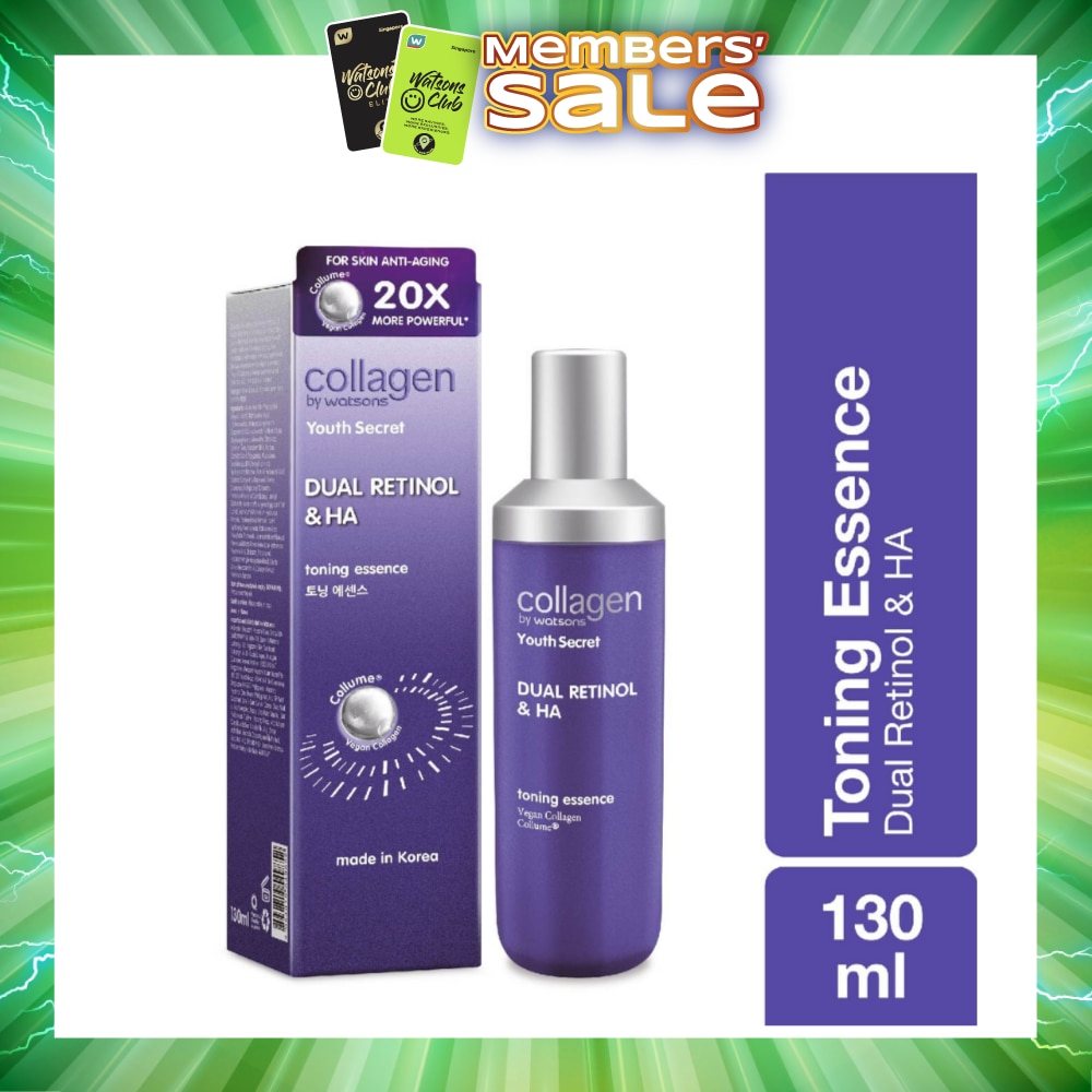 Youth Secret Dual Retinol & Ha Toning Essence (Vegan Collagen Collume 20X More Powerful) 130ml