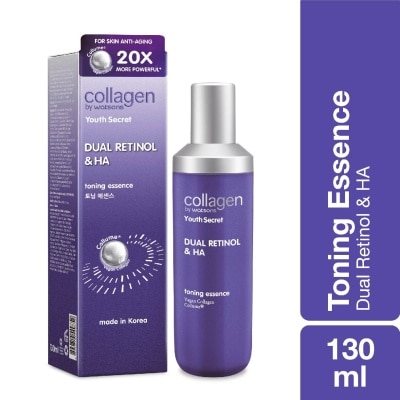 COLLAGEN BY WATSONS Youth Secret Dual Retinol & Ha Toning Essence  (Vegan Collagen Collume 20X More Powerful) 130ml