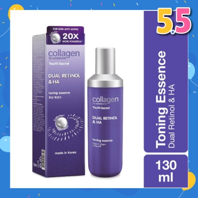 COLLAGEN BY WATSONS Youth Secret Dual Retinol & Ha Toning Essence  (Vegan Collagen Collume 20X More Powerful) 130ml