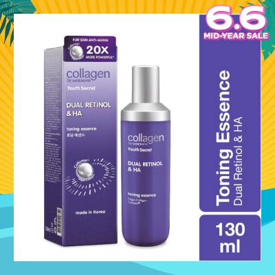 COLLAGEN BY WATSONS Youth Secret Dual Retinol & Ha Toning Essence  (Vegan Collagen Collume 20X More Powerful) 130ml