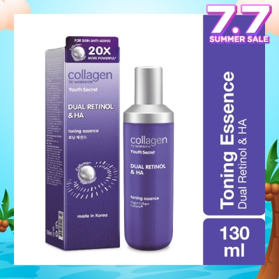 COLLAGEN BY WATSONS Youth Secret Dual Retinol & Ha Toning Essence  (Vegan Collagen Collume 20X More Powerful) 130ml