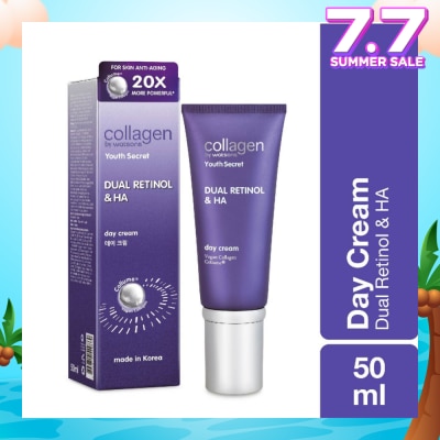 COLLAGEN BY WATSONS Dual Retinol & Ha Day Cream (Vegan Collagen Collume 20X More Powerful) 50ml