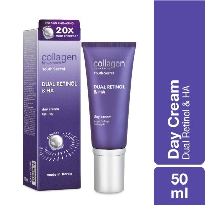 COLLAGEN BY WATSONS Dual Retinol & Ha Day Cream (Vegan Collagen Collume 20X More Powerful) 50ml