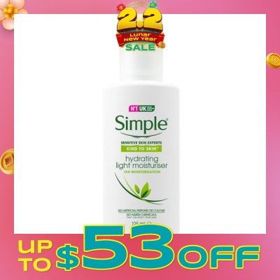 SIMPLE Kind to Skin Hydrating Light Moisturiser 125ml