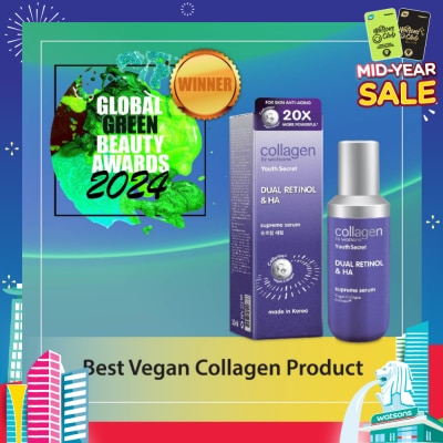 COLLAGEN BY WATSONS Dual Retinol & Ha Supreme Serum (Vegan Collagen Collume 20X More Powerful) 35ml