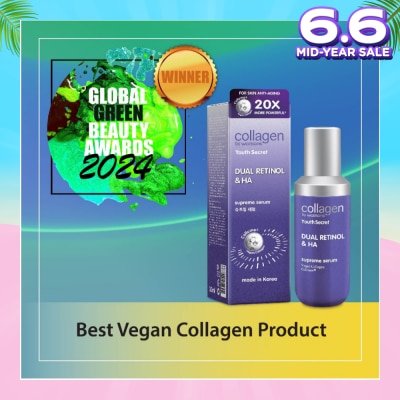 COLLAGEN BY WATSONS Dual Retinol & Ha Supreme Serum (Vegan Collagen Collume 20X More Powerful) 35ml