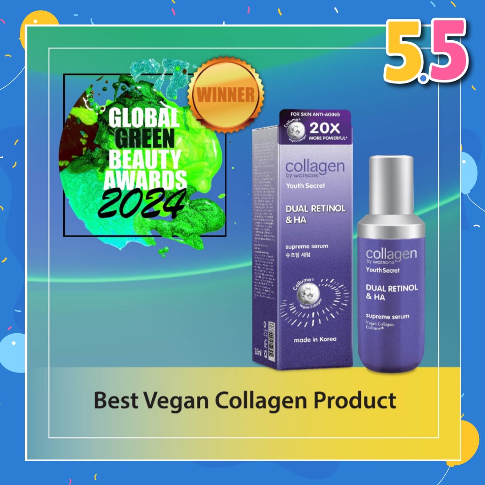 Dual Retinol & Ha Supreme Serum (Vegan Collagen Collume 20X More Powerful) 35ml