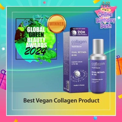 COLLAGEN BY WATSONS Dual Retinol & Ha Supreme Serum (Vegan Collagen Collume 20X More Powerful) 35ml