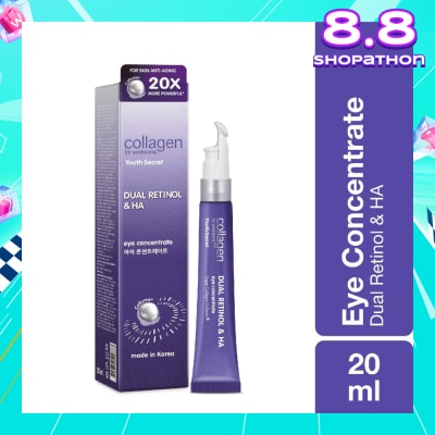 COLLAGEN BY WATSONS Youth Secret Dual Retinol & Ha Night Eye Concentrate (Vegan Collagen Collume 20X More Powerful) 20ml