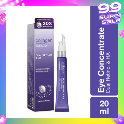 COLLAGEN BY WATSONS Youth Secret Dual Retinol & Ha Night Eye Concentrate (Vegan Collagen Collume 20X More Powerful) 20ml