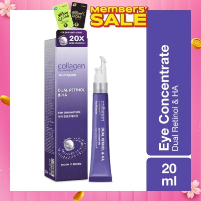 COLLAGEN BY WATSONS Youth Secret Dual Retinol & Ha Night Eye Concentrate (Vegan Collagen Collume 20X More Powerful) 20ml