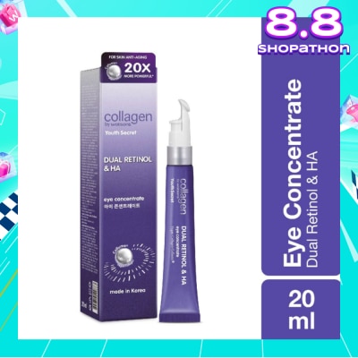 COLLAGEN BY WATSONS Youth Secret Dual Retinol & Ha Night Eye Concentrate (Vegan Collagen Collume 20X More Powerful) 20ml