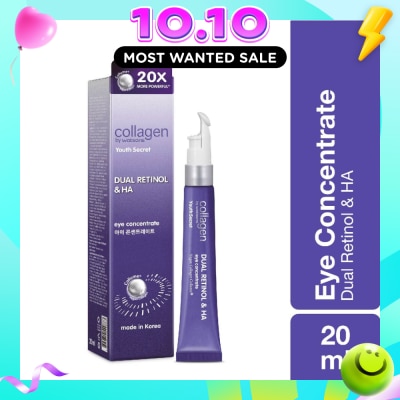 COLLAGEN BY WATSONS Youth Secret Dual Retinol & Ha Night Eye Concentrate (Vegan Collagen Collume 20X More Powerful) 20ml image
