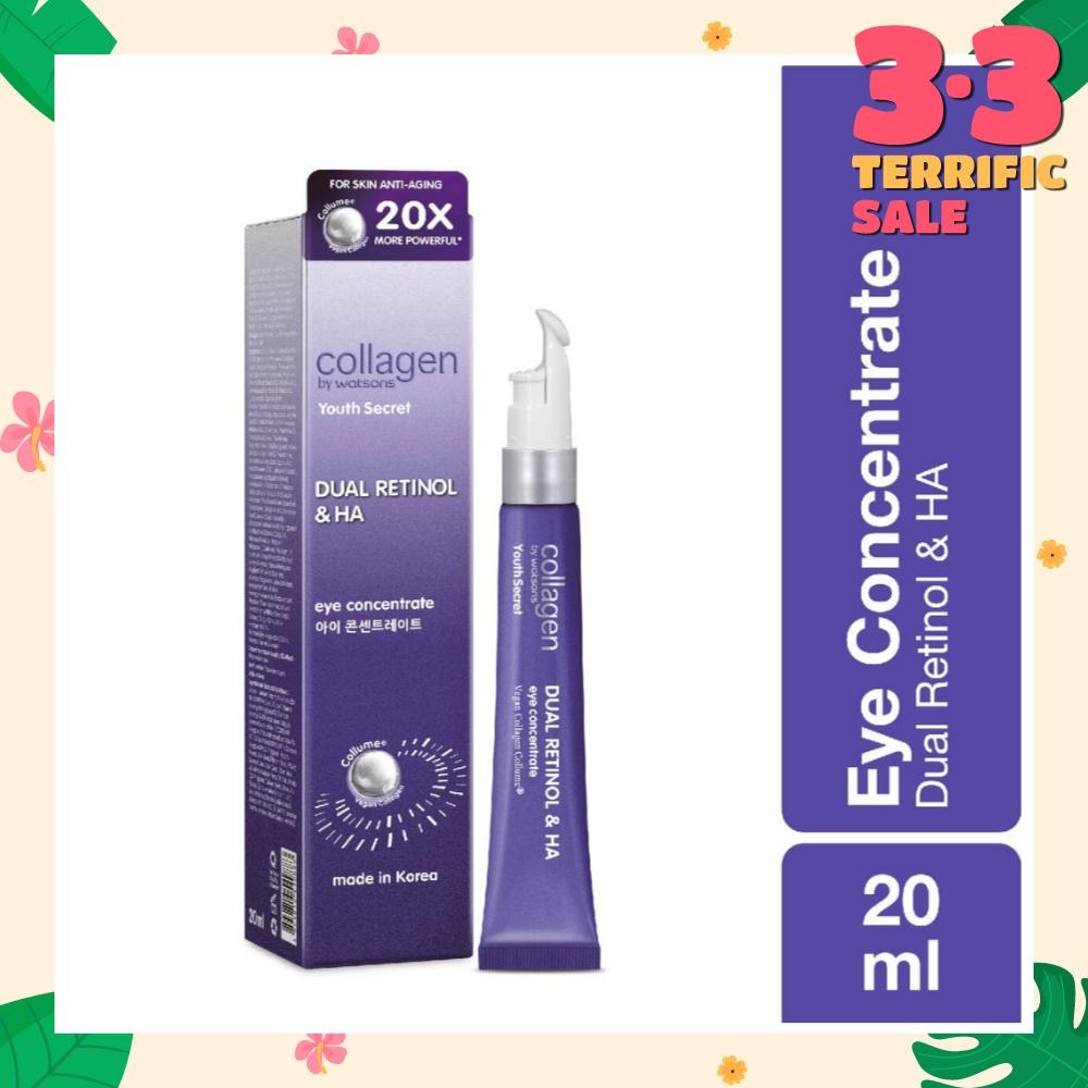 Youth Secret Dual Retinol & Ha Night Eye Concentrate (Vegan Collagen Collume 20X More Powerful) 20ml