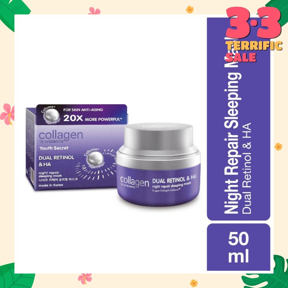 Youth Secret Dual Retinol & Ha Night Repair Sleeping Mask (Vegan Collagen Collume 20X More Powerful) 50ml