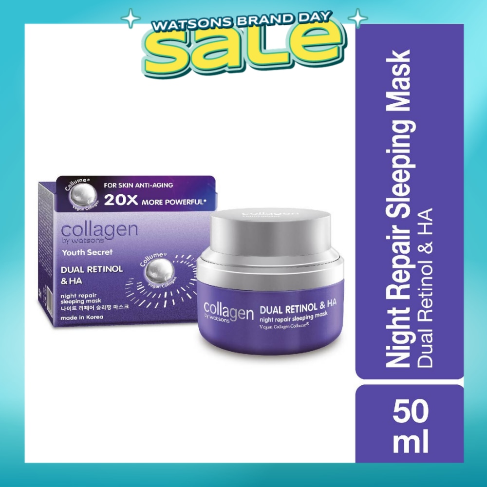 Youth Secret Dual Retinol & Ha Night Repair Sleeping Mask (Vegan Collagen Collume 20X More Powerful) 50ml